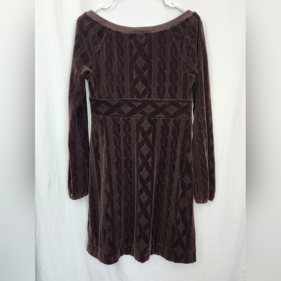 Juicy Couture Dark Brown Empire Waist Velour Dress, Size S, Excellent Condition - Picture 15 of 15